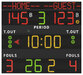 FIBA Basketball scoreboard with programmable team-names - multisport scoreboard - FIBA approved